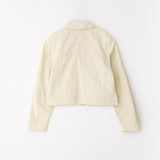 Hidden zipper light jacket Cream