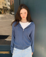 [ORIGINAL] Soda Summer Ribbed Knit Zip-up Hoodie