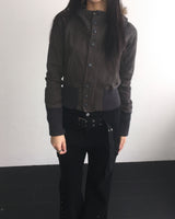 Stud belt boots cut pants