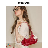 muva.バレエスタイル リボンディテール レザー 2WAYバッグ
