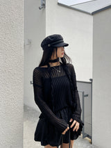 Allure Net See-through Summer Long Sleeve Knit (3 colors)