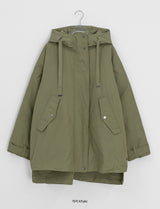Shoel Hooded Half Duck Down Padded Jumper