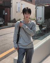[1+1] コア ベーシック Uネック ロングスリーブ Tシャツ