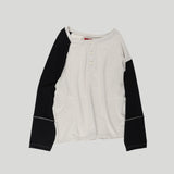 SLIP NECK BUTTON TOP