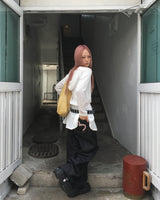 Heart denim pants