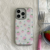 DOT STRAWBERRY SILVER EPOXY CASE