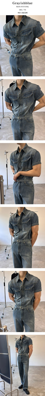 [MUSCLE FIT] Cool ever western pocket shirts(3color)