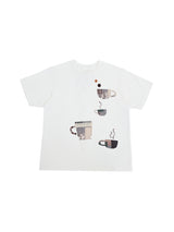 TEA CUP CROCHET T-SHIRT / WHITE