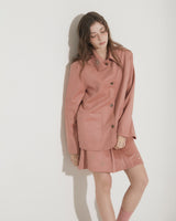 FAUX SUEDE STUDS MINI SKIRT [PINK]