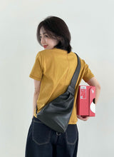 Cross leather sling bag