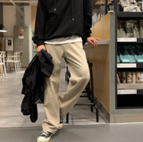 ダブルコットンハーフバンディングワイドパンツ