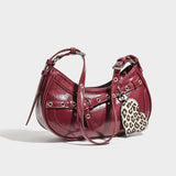 Leopard Print Keychain Shoulder Bag