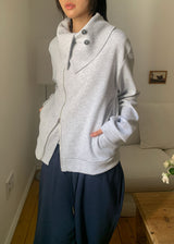 WAFFLE UNABAL ZIP-UP (2color)