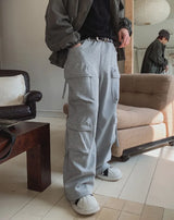 Himon Sweat Dart Pocket Cargo Wide Pants