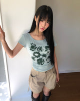 Cheritz Flower Short Sleeve T-Shirt