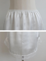 サテン レース ミディスカート (WHITE, PINK 2COLORS!)