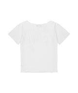 グルーヴィワンショルダーTシャツ_ホワイト