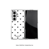 black love dot Z Fold series Standard Glass Phonecase