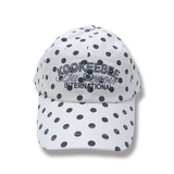 ビンテージウォッシングドットボールキャップ (White)