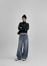 [MADE] Cornet Wide Incision Denim Pants