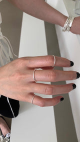 Twinkle THIN silver ring 3set