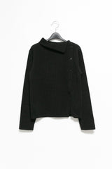 bokashi unbal collar knit top(4colors)
