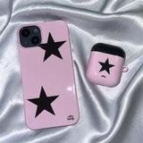 [made] mods black star airpods case (glossy hard)