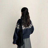 Eve High Quality Nordic Snowflake Round Knit