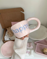 happy mug : baby pink