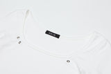  Eyelet side-cut tee (white)