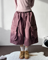 The Hill Pigment Washed Cargo Bermuda Pants  4 Color 