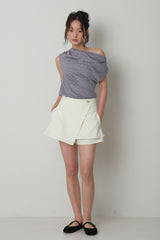 Wrap Skirt Short Pants_Ivory