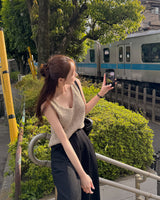 Tib boucle knit sleeveless