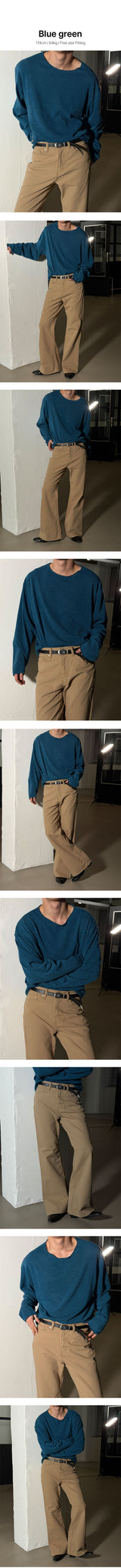 [Unisex] カッティングニットロングスリ－ブ(4color)