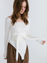 STRAP LAYERED T-SHIRT / WHITE
