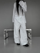 under nylon shirring pants (2color)