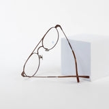 Knouun Round titanium glasses CODE. 101. C Pink Brown