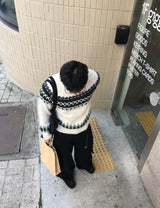 No.1522 damage D nordic KNIT (4color)