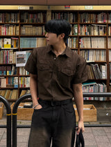 Frix snap western short-sleeved shirt