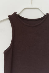 (W) Bean Ribbed Sleeveless
