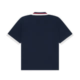 DVRK PRIVÉ BUTTONLESS LINED POLO - MIDNIGHT BLUE