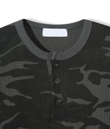 No.1569 camo wf henly neck crop T (3color)
