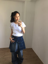 Button-Up Crewneck Short Sleeve (3color)