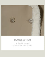 【MADE】フェイクファーライニングレザーレットジャケット