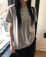 バーネット ダブルボタン ショートスリーブ Tシャツ