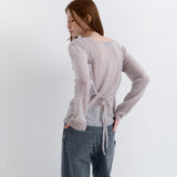 Bustier Knit Set Gray