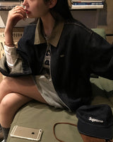 [Bellidmade/Casual] ピーターオーバーフィットローデニムカラーブロックブルゾン