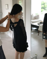 [MADE] Liris ribbon lace dress