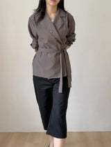 [Strap SET] Rocio Wrap Shirt Jacket