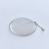 ball chain egg card wallet (silver)